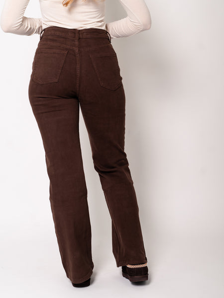 Brownie Wideleg Jeans - Braun