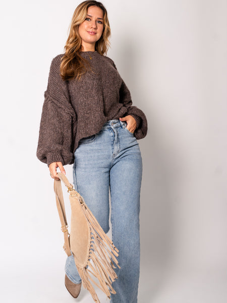 Lucy Strick Pullover - Coffee