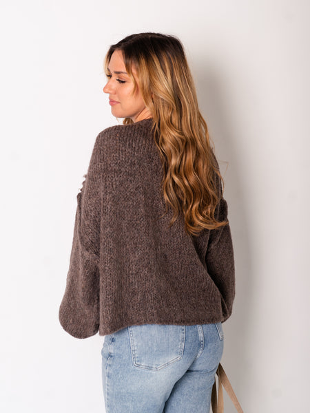 Lucy Strick Pullover - Coffee