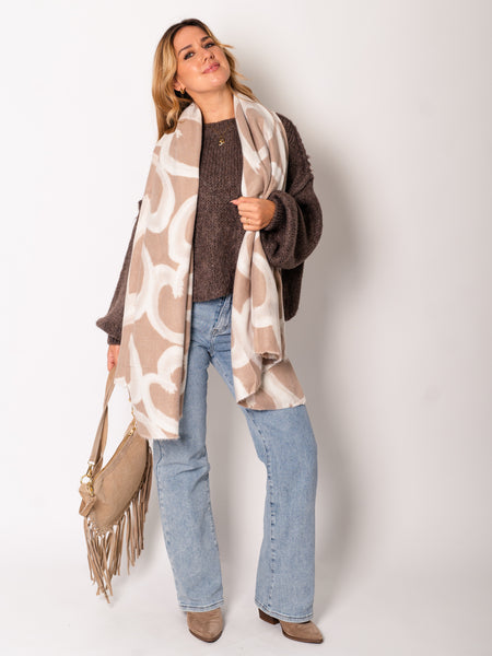 Soft Heart Schal - Taupe