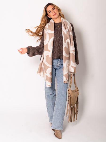 Soft Heart Schal - Taupe