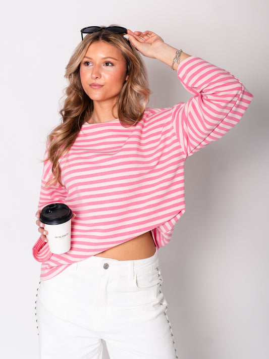Stripes Sweatshirt - Rosa/Pink