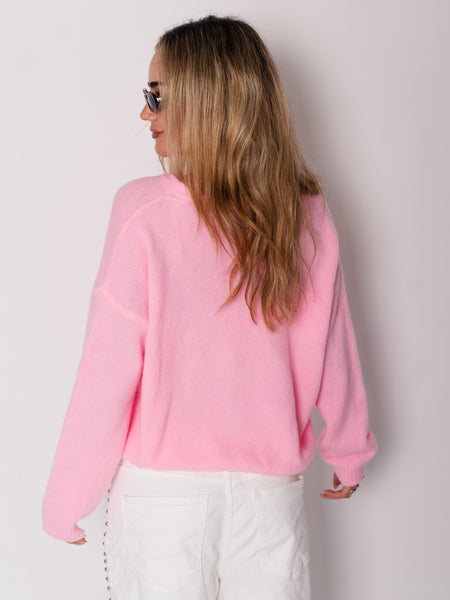 Jill Soft Strickjacke - Rosa