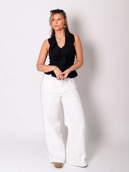 Summer Rüschen Top - Schwarz