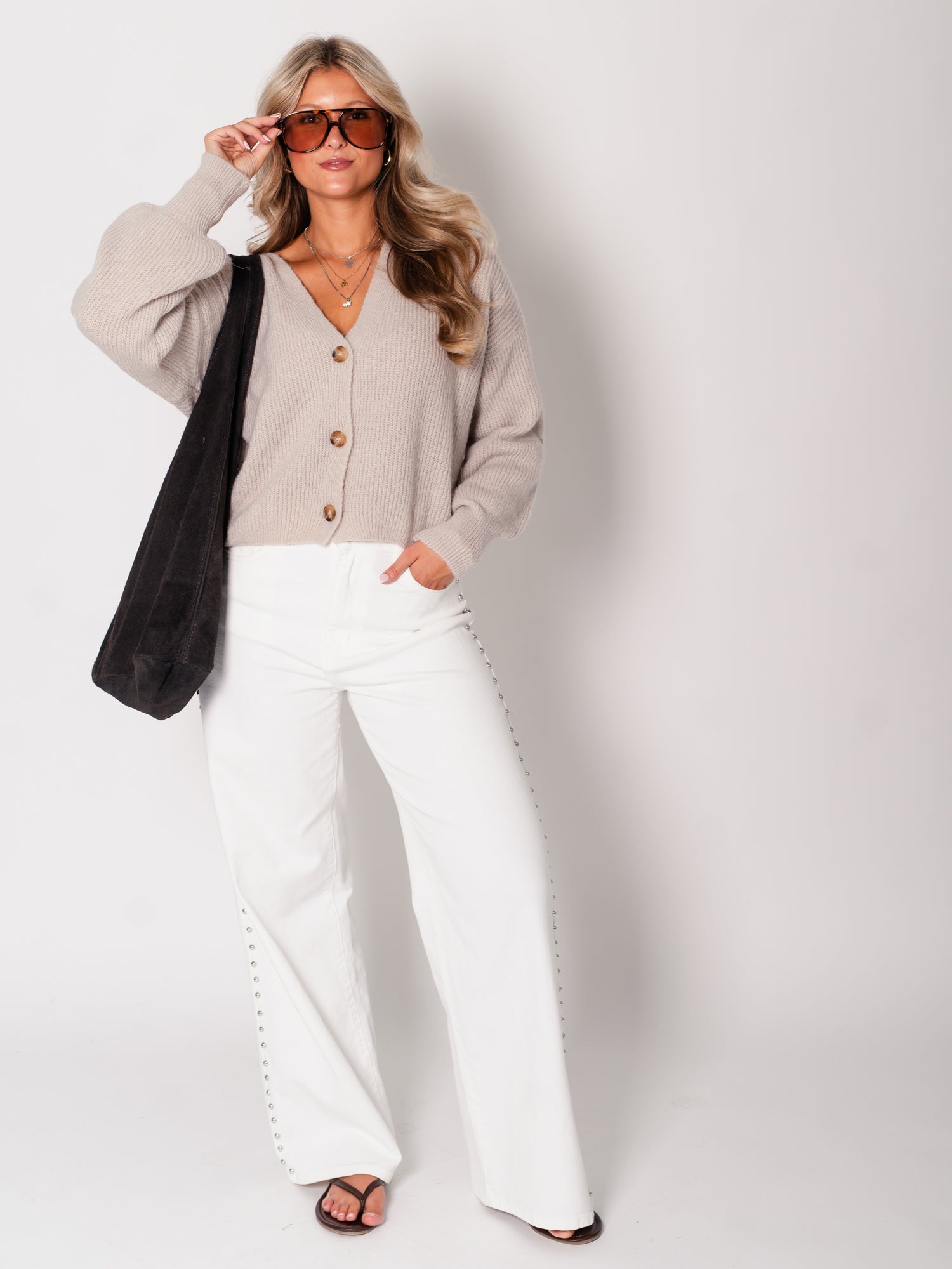 NINA Strickjacke - Beige