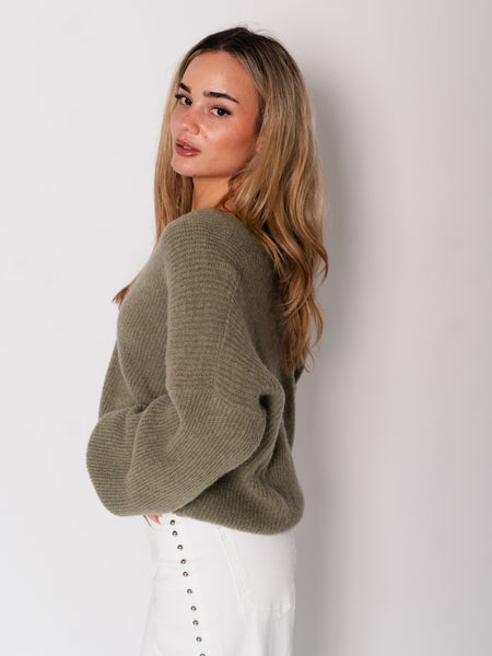 NINA Strickjacke - Khaki