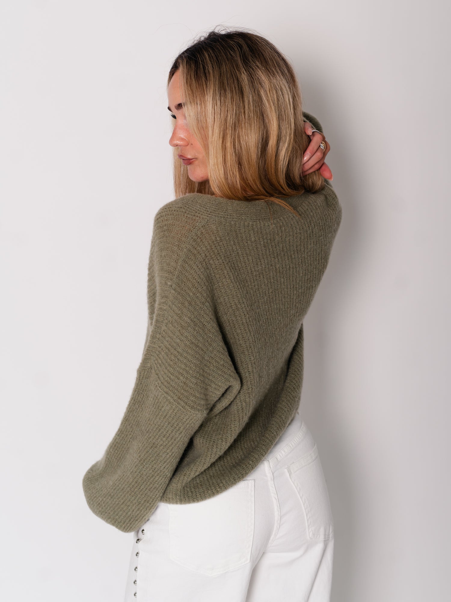 NINA Strickjacke - Khaki