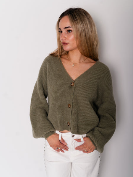 NINA Strickjacke - Khaki
