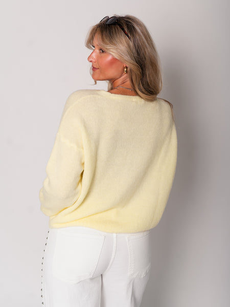 Jill Soft Strickjacke - Zitronengelb