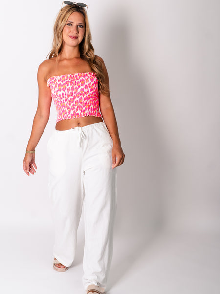 Nala Bandeau Top - Leo/Orange/Pink