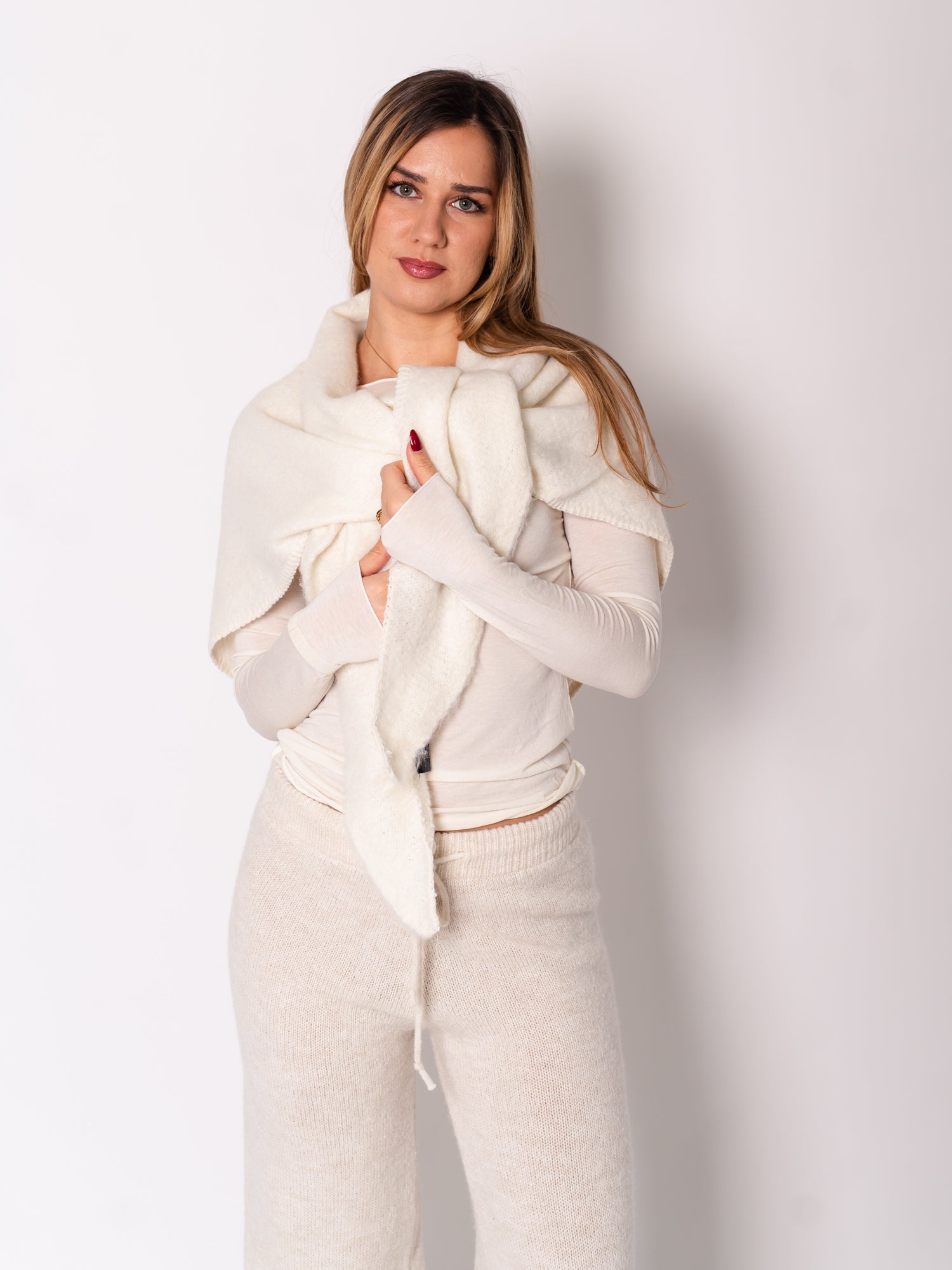 Layer Dreiecksschal - Creme