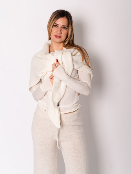 Layer Dreiecksschal - Creme