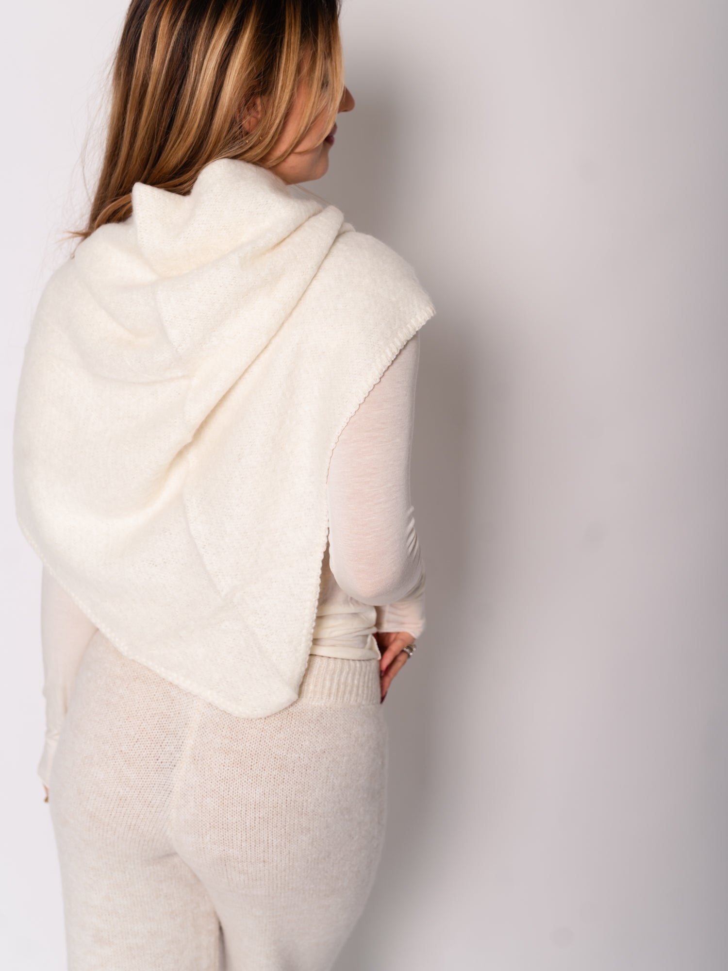Layer Dreiecksschal - Creme