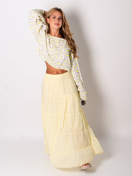 Ayla Musselin Bluse - Leo/Lila/Gelb