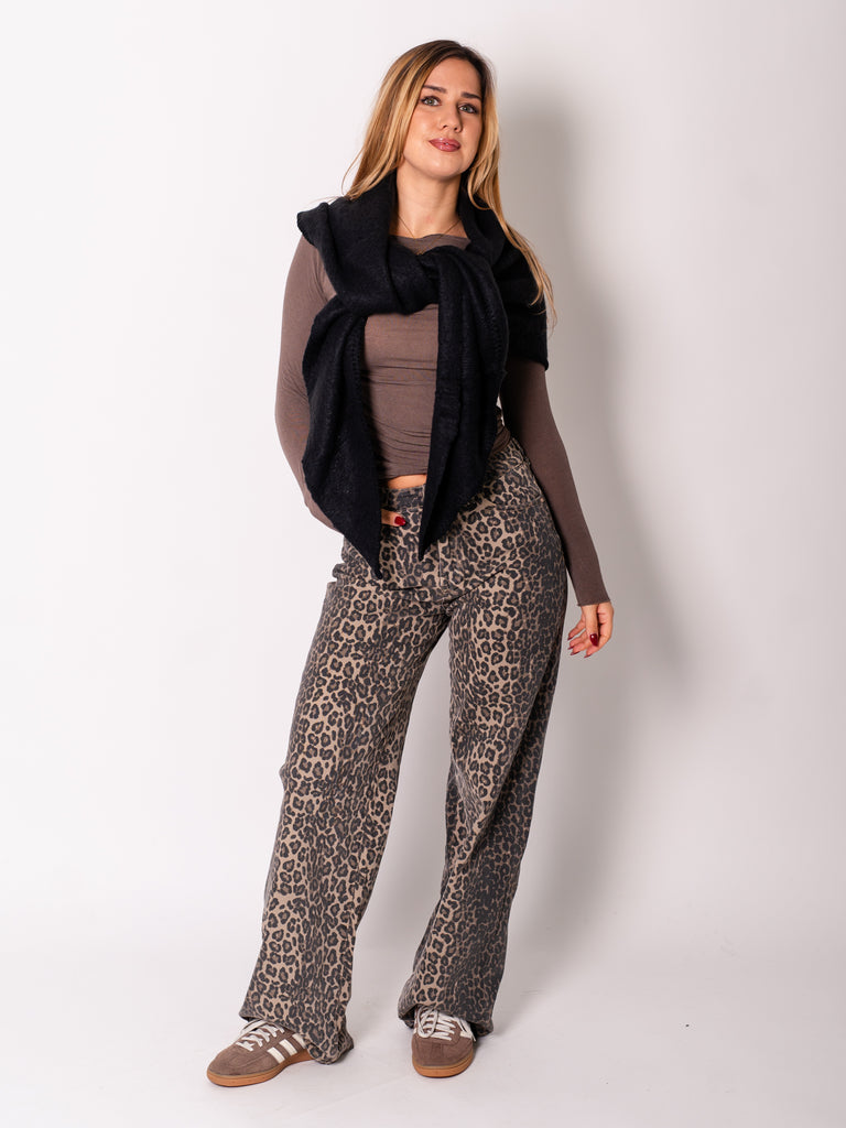 Layer Dreiecksschal - Schwarz