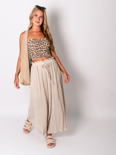 Nala Bandeau Top - Leo/Beige