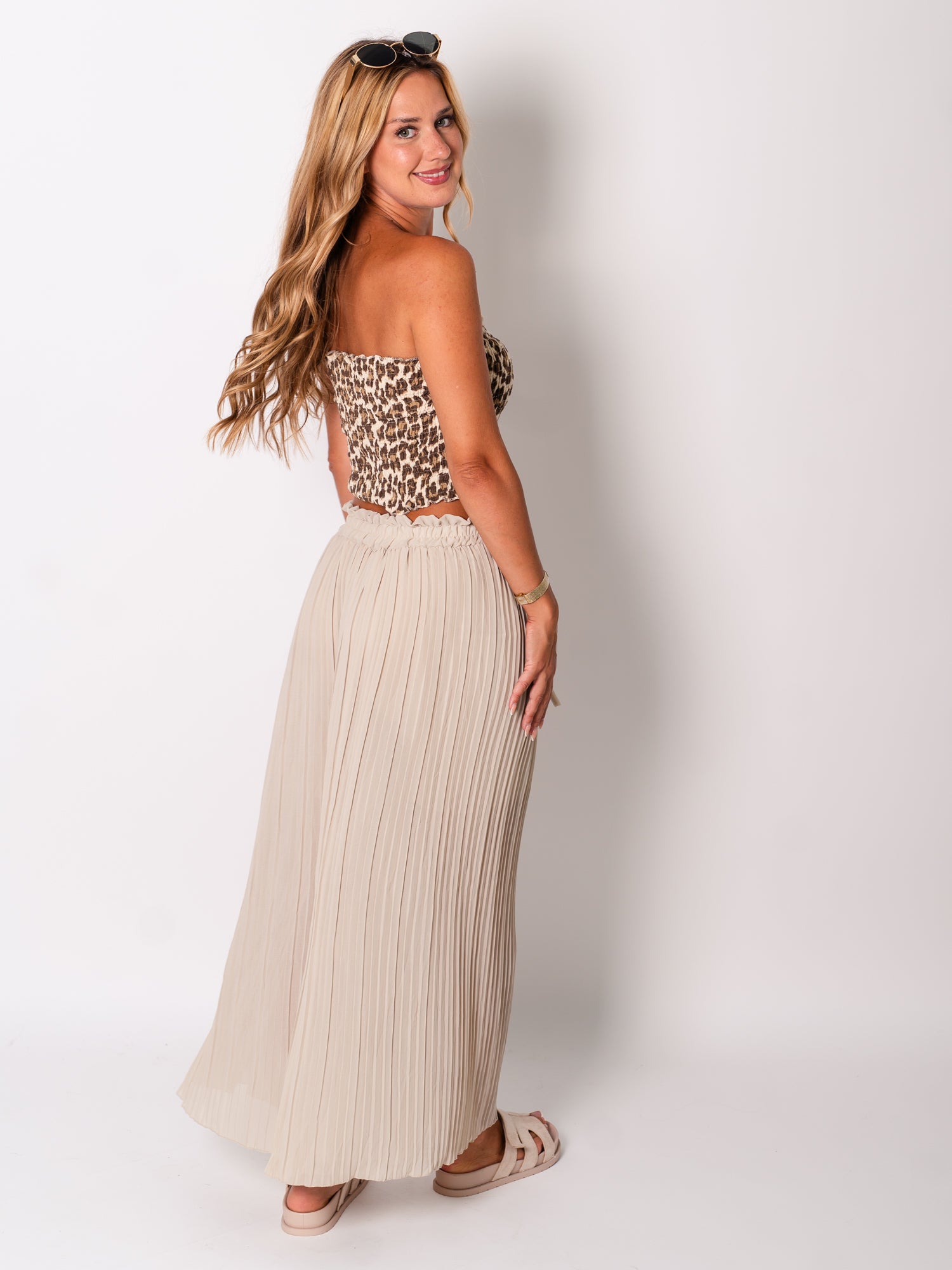 Nala Bandeau Top - Leo/Beige