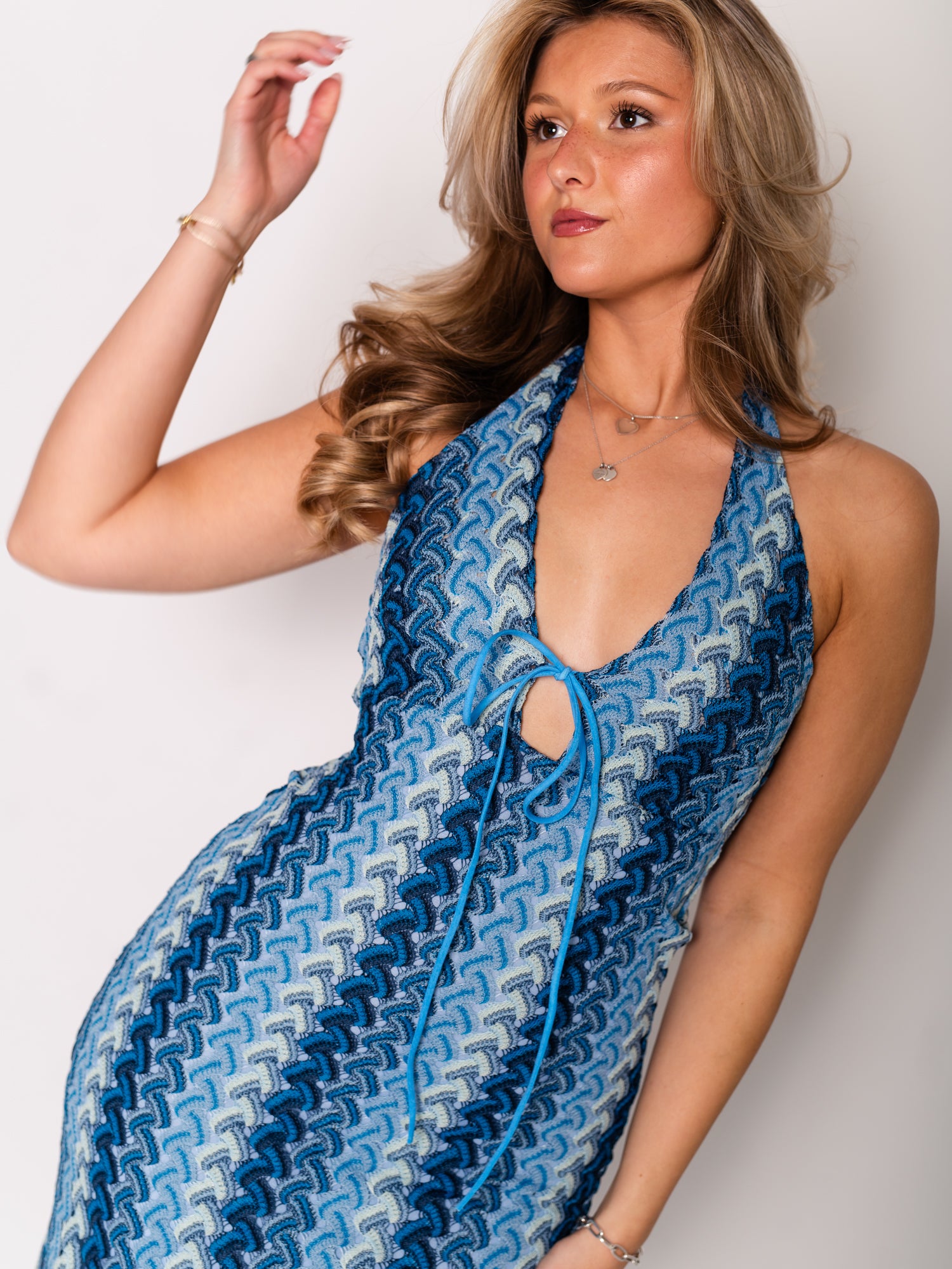Ibiza Neckholder Kleid - Dunkelblau