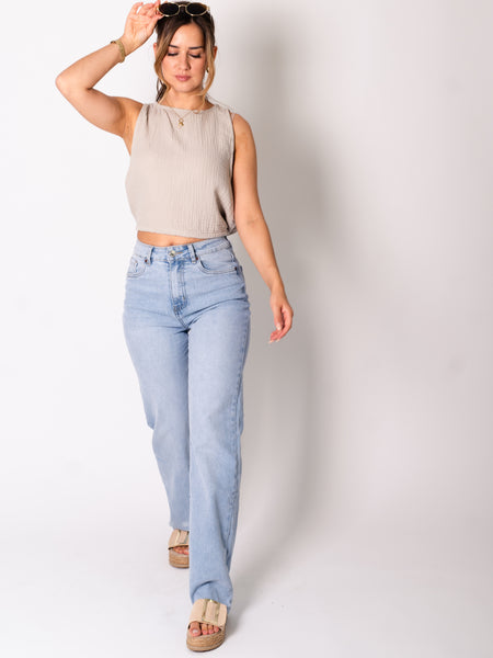 Summer Musselin Top - Beige