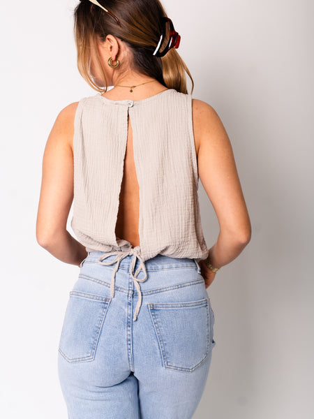 Summer Musselin Top - Beige