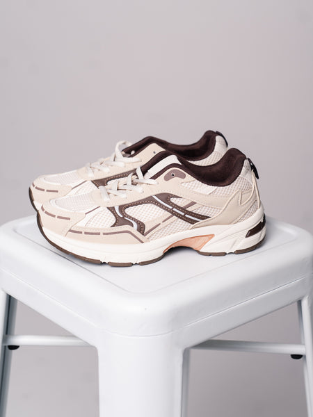 Chunky Sneakers - Weiß/Beige/Braun