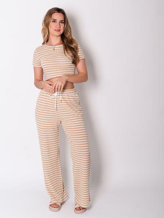 Giulia Sommer Zweiteiler - Taupe/Creme