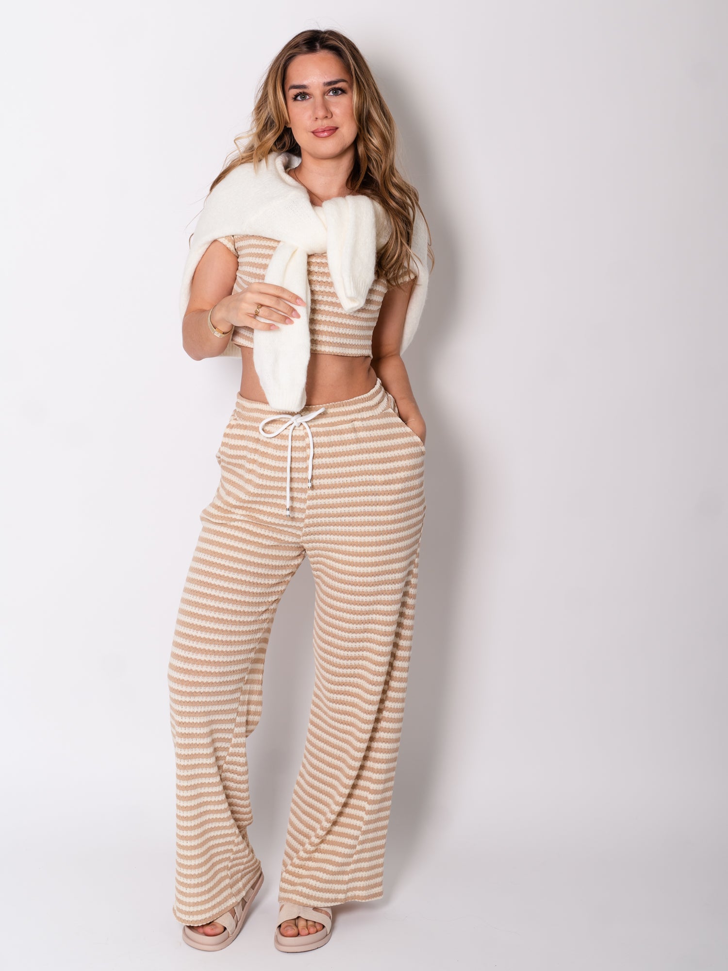 Giulia Sommer Zweiteiler - Taupe/Creme
