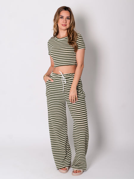 Giulia Sommer Zweiteiler - Olive/Creme