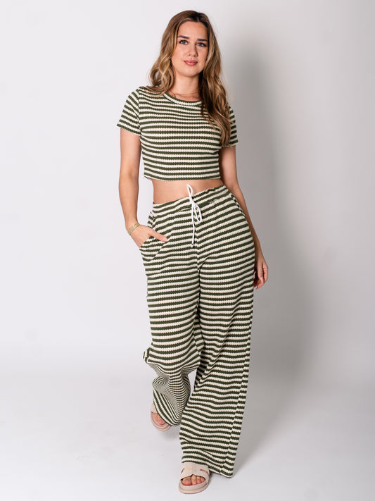 Giulia Sommer Zweiteiler - Olive/Creme