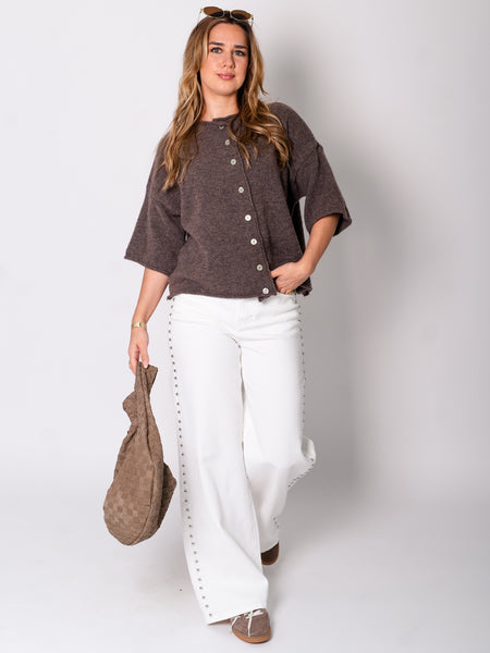 Christina Soft Strickjacke - Coffee