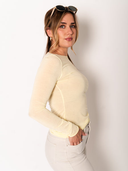 Cashmere Longsleeve - Butteryellow