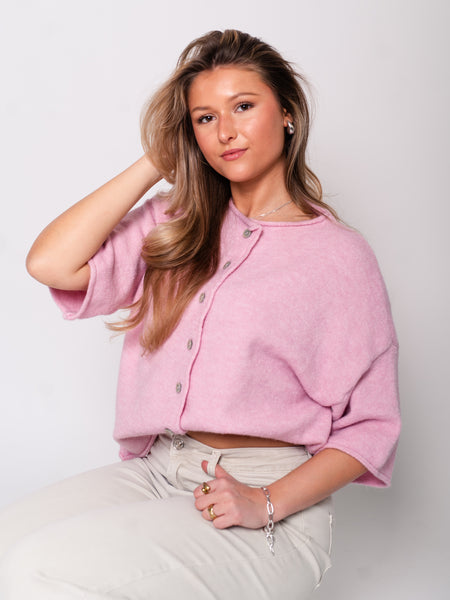 Christina Soft Strickjacke - Rosa