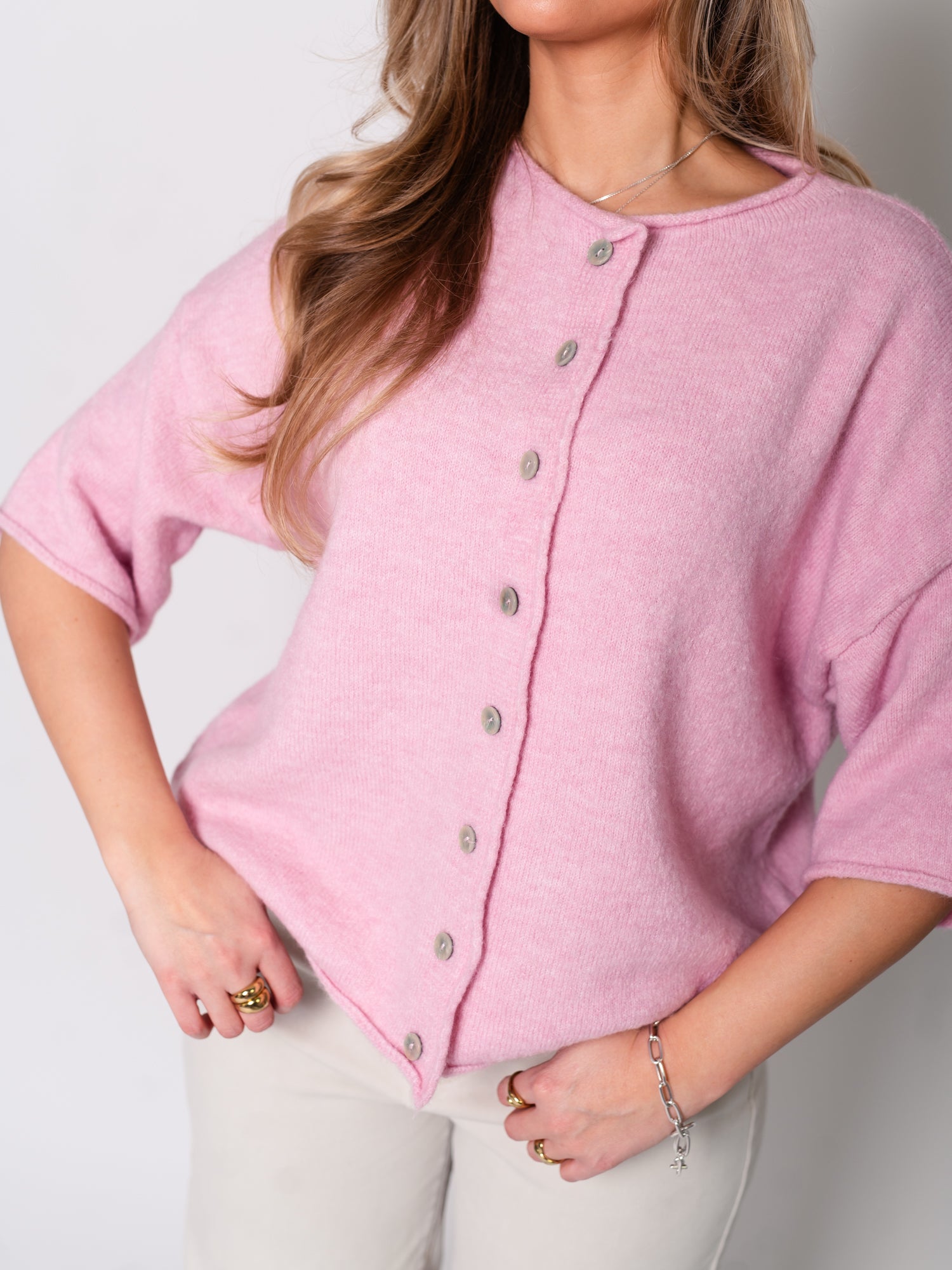 Christina Soft Strickjacke - Rosa