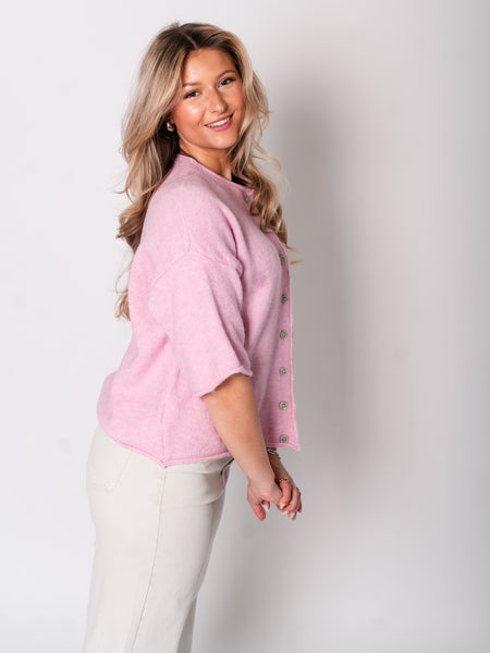 Christina Soft Strickjacke - Rosa