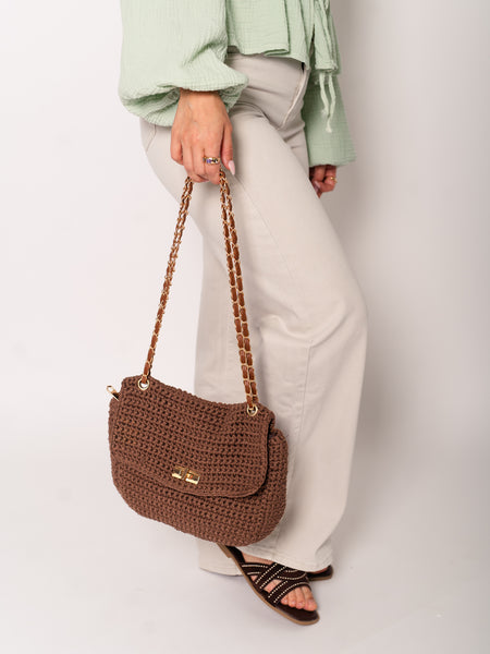 Louna Geflochtene Tasche - Dunkelbraun