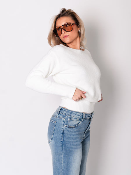 Zola Oneshoulder Pullover - Weiß