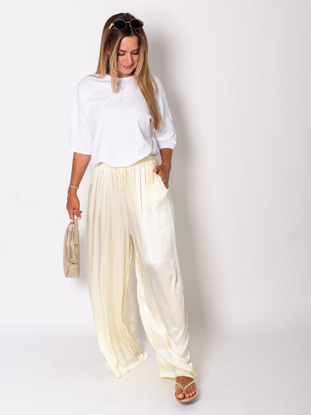 Ella Seiden Hose - Butteryellow