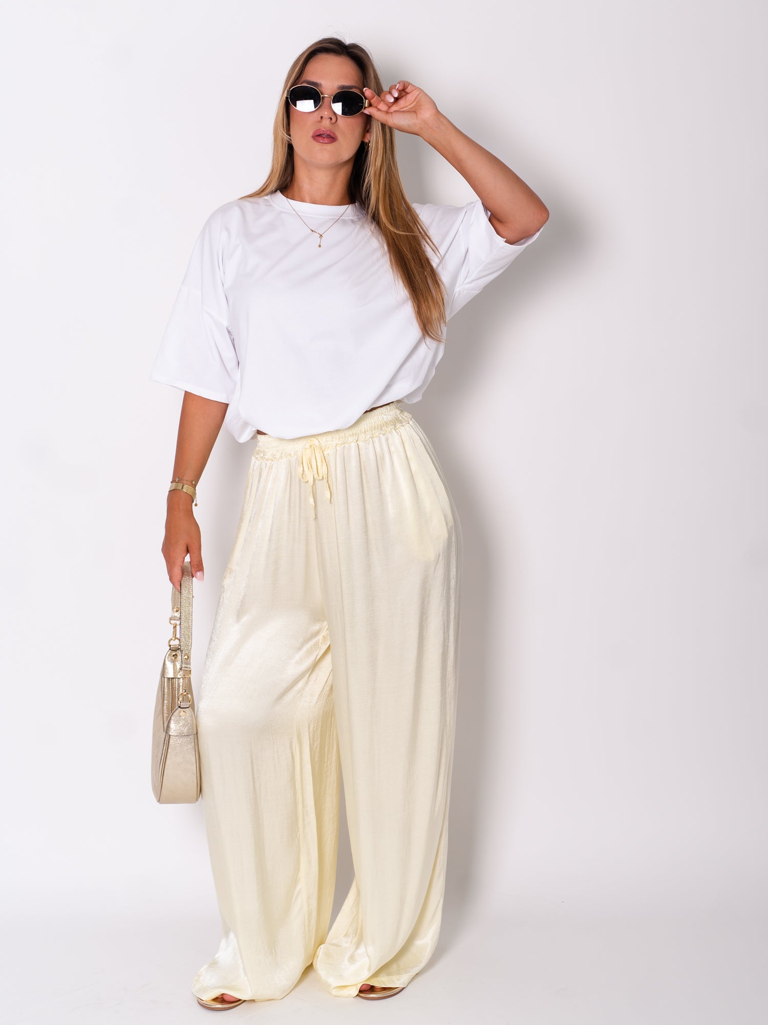 Ella Seiden Hose - Butteryellow
