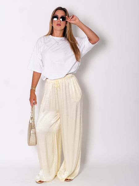 Ella Seiden Hose - Butteryellow
