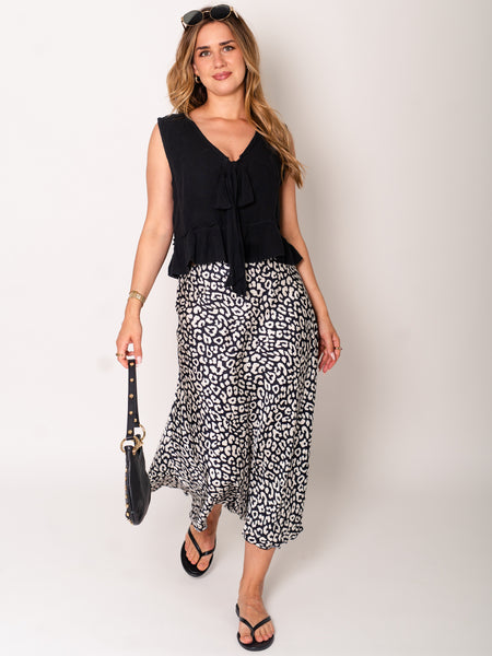 Cloud Musselin Top - Schwarz