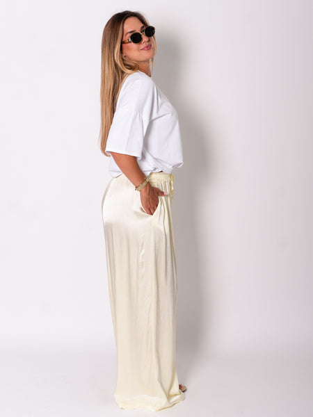 Ella Seiden Hose - Butteryellow