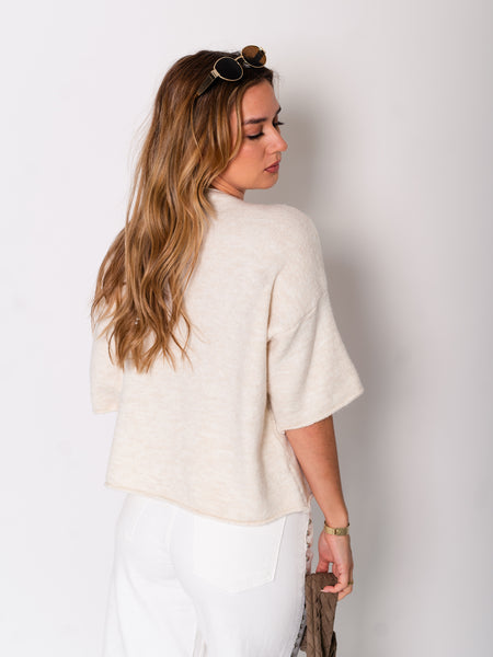 Christina Soft Strickjacke - Creme
