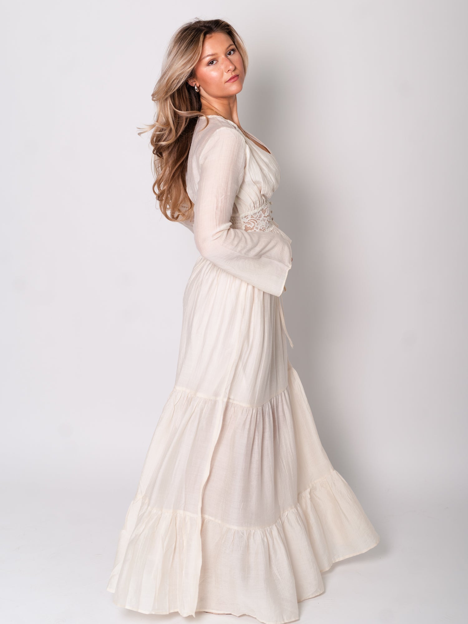 Indra Spitzen Bluse - Creme
