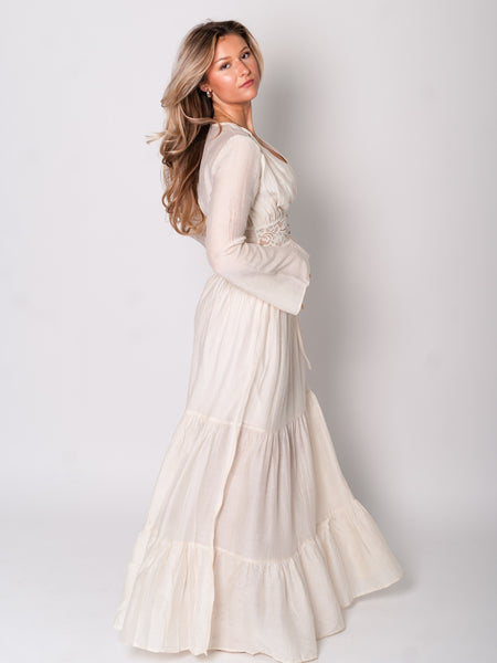 Indra Spitzen Bluse - Creme