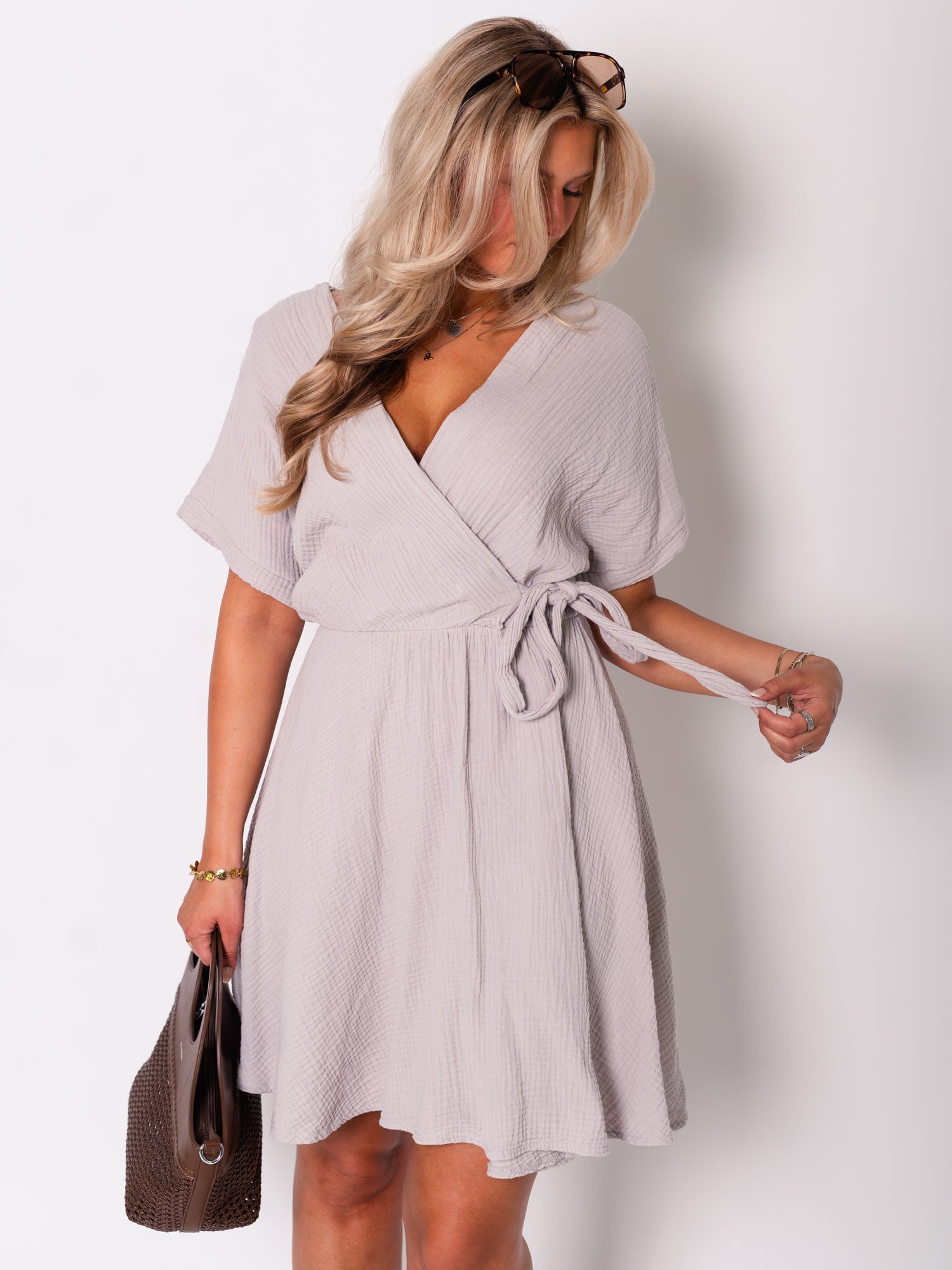 Felina Shirt Musselin Kleid - Beige