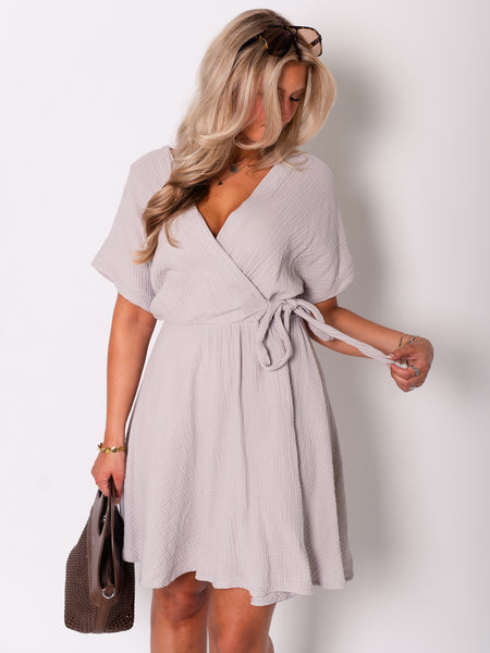 Felina Shirt Musselin Kleid - Beige