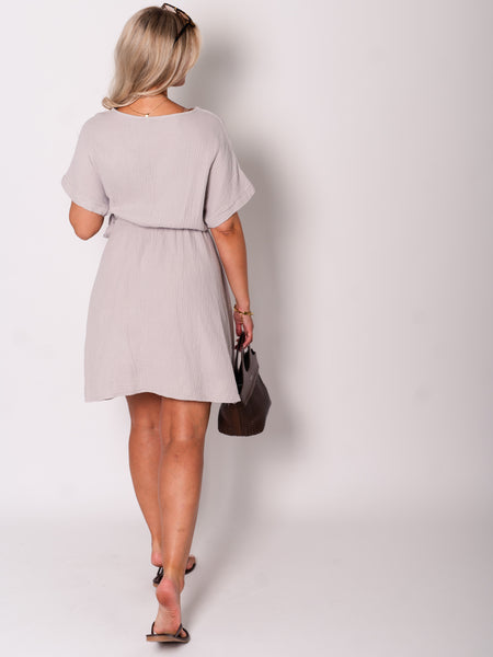 Felina Shirt Musselin Kleid - Beige