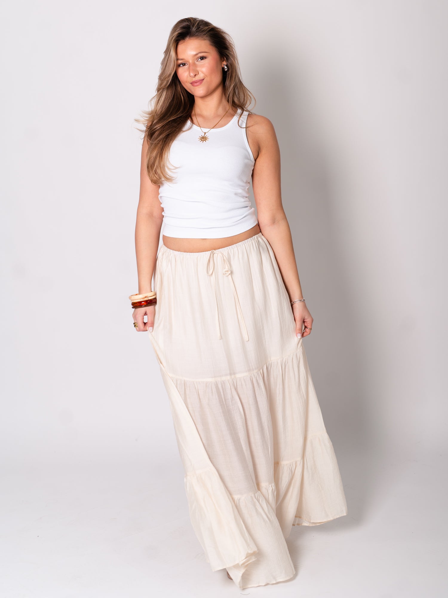 Indra Maxi Rock - Creme
