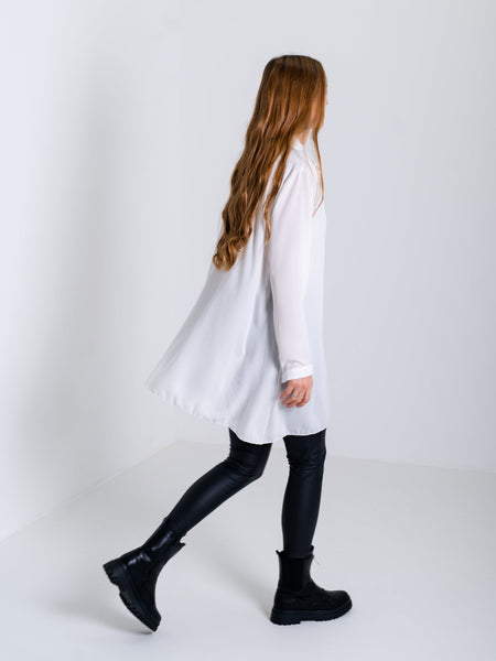 B-Ware 245. Silky Longbluse - Weiß