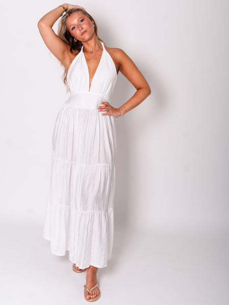 Marilyn Neckholder Kleid - Weiß